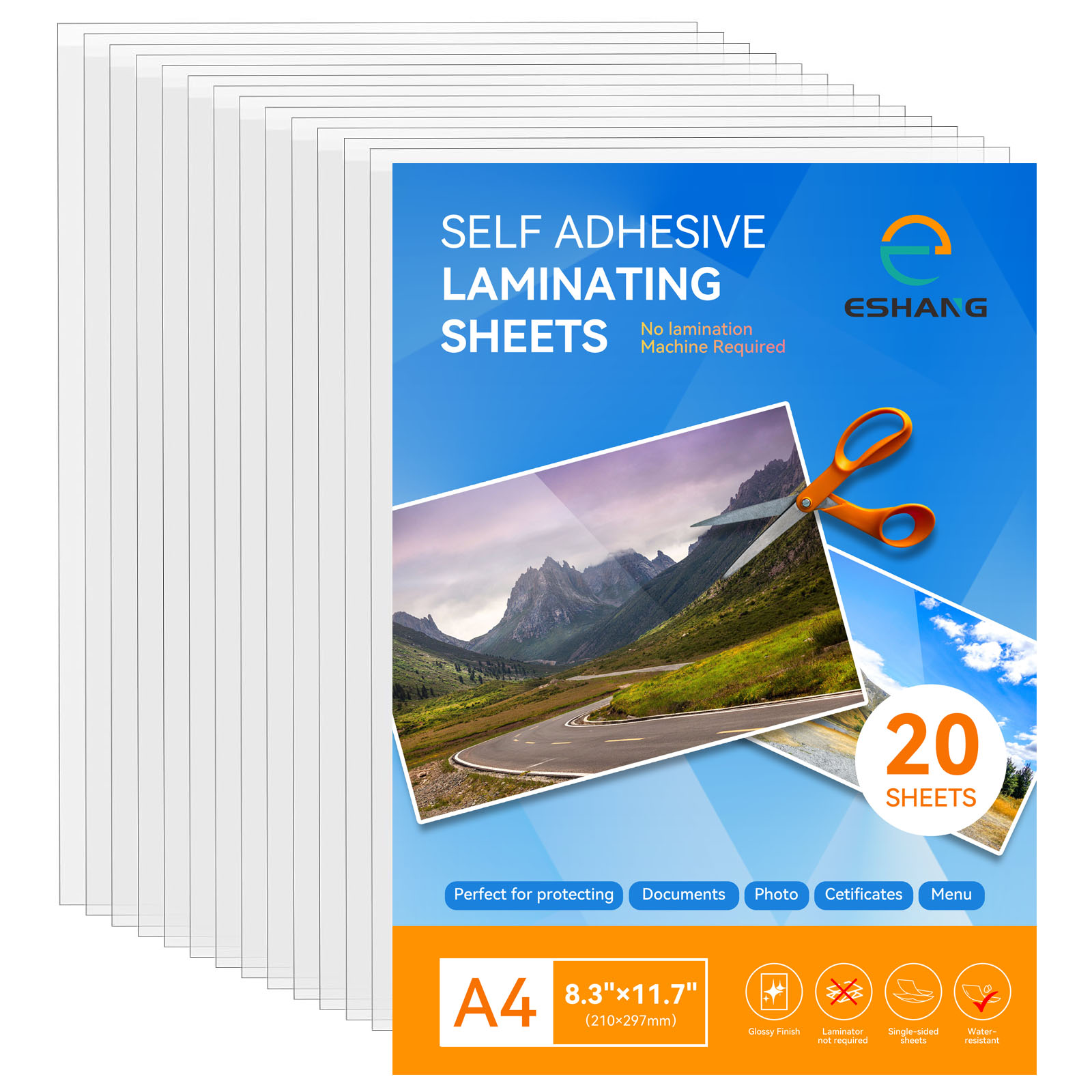 Laminator Cold Roll - ESHANG 20 arkuszy przezroczystych arkuszy do