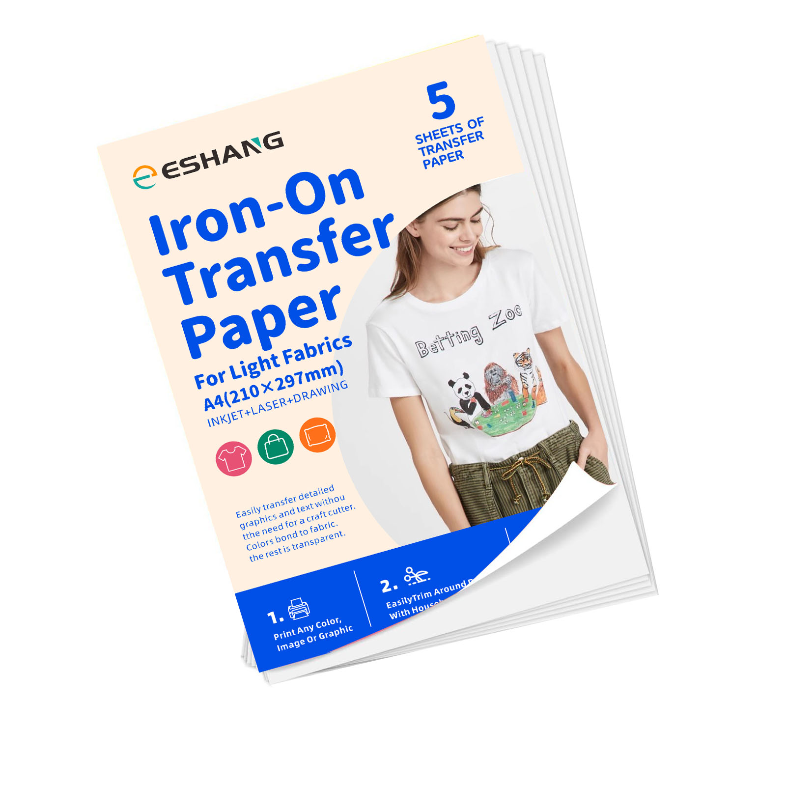 5-arkuszowy papier termotransf – Printable Heat Transfer Vinyl recenzja i cena