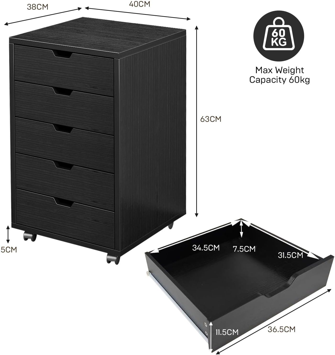 Szafka na dokumenty z 5 szufla – Commercial Printer recenzja i cena